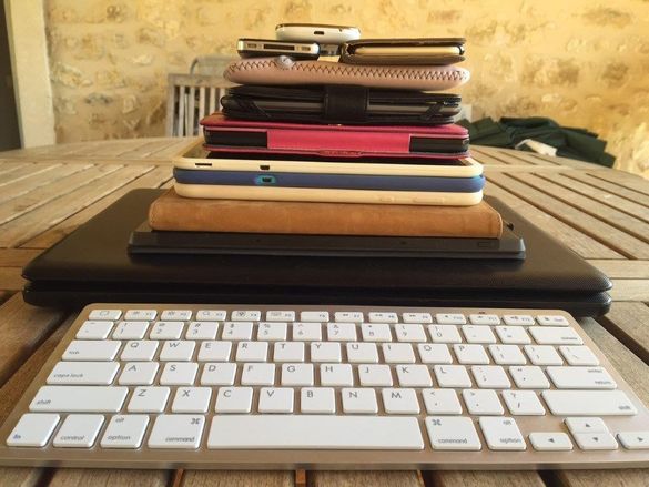 Working on holiday: a whopping 12 devices taken on a recent family holiday