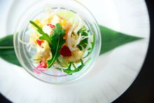 Yan Toh Heen- Crispy Prawn & Rice Noodle Salad with Mango Cream (China)