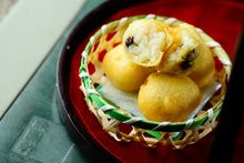 Yan Toh Heen - Crispy Risotto Dumplings with Coconut Cream & Raisins (Italy)
