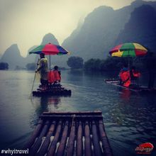 Bamboo rafting in Yangshuo