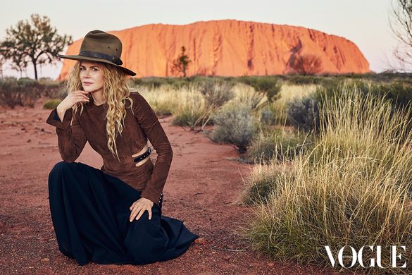 Vogue Australia's September issue features Nicole Kidman at Uluru