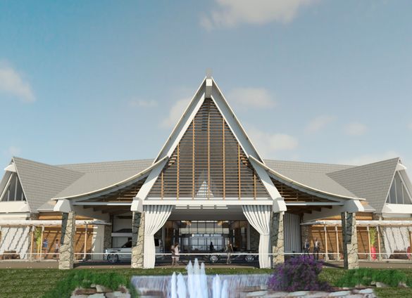 An all new grand entrance and porte cochere graces the exterior of the newly enhanced Marco Island Marriott Beach Resort, Golf C