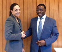 Louise Twining-Ward, CEO of Sustainable Travel International and Mr. Simba Mandinyenya, Acting Executive Director of RETOSA.
