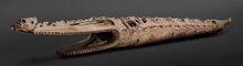 Papua New Guinea, East Sepik Province. Korewori River, Kundima village. Saki [spirit crocodile]. 19th century. wood. 32 x 631 x 