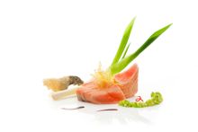 Confit of East Atlantic Salmon Fillet with Spring Onion