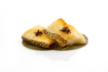 Salt Baked Halibut with Olive Pickle in Lotus Leaf