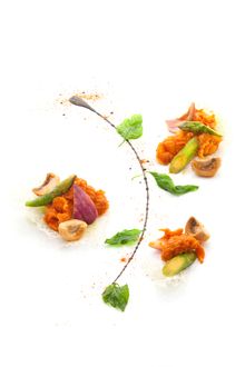 Sauteed Sea Coral with Assorted Vegetables in Sakura Shrimp Paste Sauce