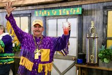 Mardi Gras krewe members compete in the Gumbo Cook-off