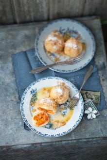 Apricot dumplings