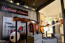 Hop on the stage and play Cajun and Zydeco instruments at Creole Nature Trail Adventure Point!