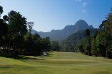 Mountain backdrop on the 11th hole.