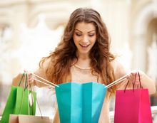 Female shopper, stock image free to use