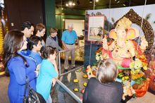 Hindu god Ganesh After the statue of Ganesh is submerged in water, some believe the Hindu god grants worshippers good fortune.