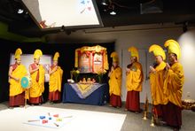 Dedication ceremony preceding the creation of the Peace Sand Mandala