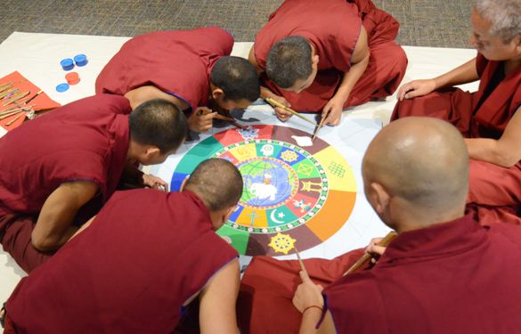 Creation of a Peace Sand Mandala Onsite by Buddhist Monks at The Children's Museum of Indianapolis