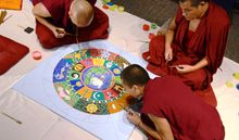 Creation of a Peace Sand Mandala Onsite by Buddhist Monks at The Children's Museum of Indianapolis