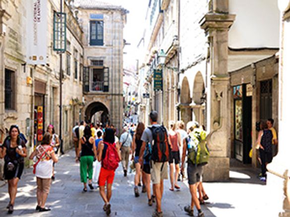 Pilgrims in Santiago de Compostela