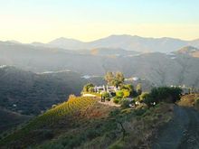 Sunrise over the 10 acre estate