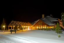 Old Faithful Snow Lodge is one of two park lodges open during the winter season.