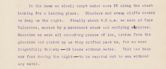 Diary Extract from Sir James Wordie 
