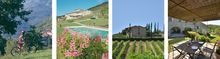 L to R: cycling the vineyards; Pretaccione; Vignale; Casa di Pesa