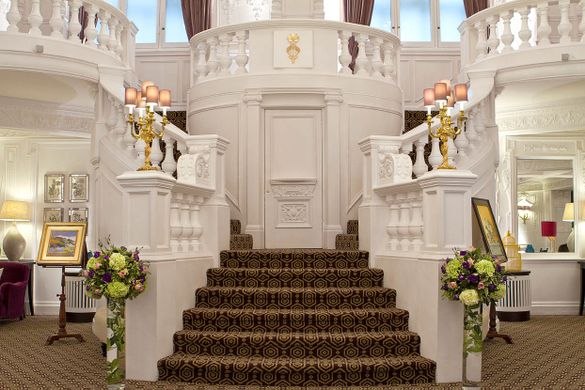 The iconic lobby staircase at the St Ermin's Hotel, Westminster, London 