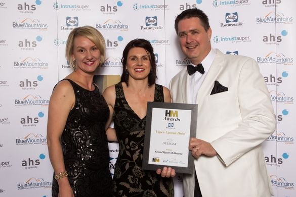Nicole Pasqual, Director of Sales and Marketing with Rachel Hebbard, Delegat National Sales Manager and Ilan Weill, General Mana