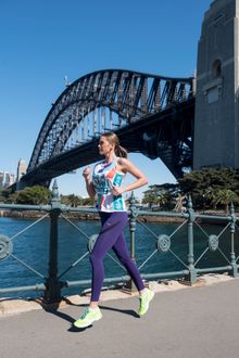 Blackmores Sydney Running Festival ambassador, Jesinta Campbell in preparation for the event 