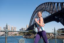 Blackmores Sydney Running Festival ambassador, Jesinta Campbell in preparation for the event 