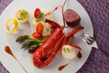Grilled Half Boston Lobster and Beef Tenderloin