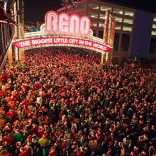 Reno's Santa Crawl is a popular holiday event. Photo credit: Geoff Roseborough/RSCVA