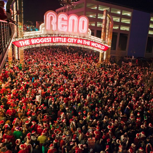 Reno's Santa Crawl is a popular holiday event. Photo credit: Geoff Roseborough/RSCVA