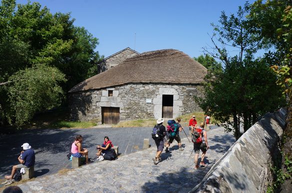 Pilgrims in O Cebreiro, Camino de Santiago