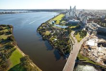 Perth & Swan River aerial