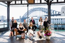 L-R: Katinka and Jeremy Somers (We Are Handsome), Bianca Spender, Johnny Schembri (By Johnny), Emily Weight (IMG), NSW Minister 