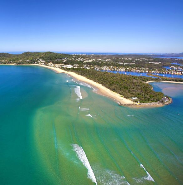 Aerial view of Noosa Main Beach 