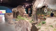 Animatronic dinosaur exhibit at the Las Vegas Natural History Museum. Credit: Las Vegas Natural History Museum