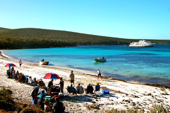 Visits to secluded bays and other pristine coastal areas are always a feature of a TRUE NORTH cruise.