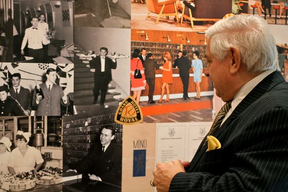 Corinthia Hotel Budapest’s Tibor Meskál looking back at photos of him at the hotel in the 1960’s