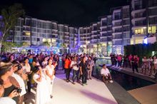 Party at the hotel's pool area