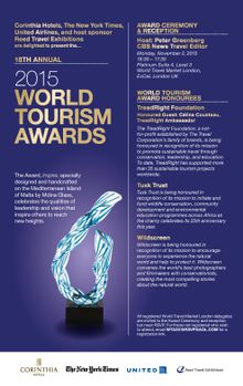 World Tourism Awards 2015 Invite