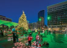 Christmas in Sundance Square Plaza - Fort Worth, Texas