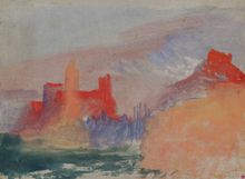 JMW Turner  Vermilion Towers, c.1834  Gouache and watercolour on paper
