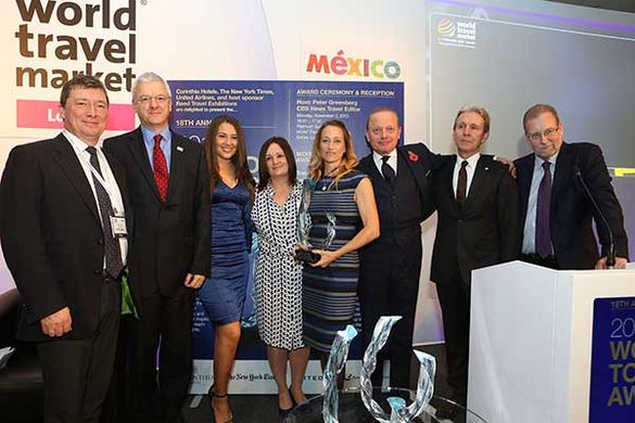 From L to R: Patrick Falconer, The New York Times; Bob Schumacher, United Airlines; Bianca Pappas, Corinthia Hotels; Kate MacBet