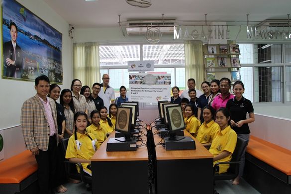 Computer donation at Pattaya School No. 11
