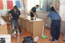 Team members helped spruce up learning centers