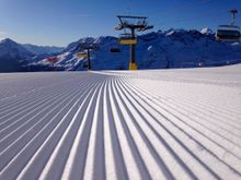 Groomed slopes in St Moritz