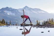Skiing and yoga in Colorado