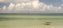 Visitors relax on floating air mattresses off Bahia Honda State Park, in the Lower Florida Keys, near Big Pine Key, Fla. Bahia H