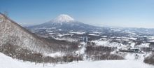 View of Mount Yotei at Niseko Village, Hokkaido, Japan